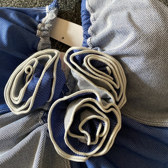 Hop Lun Women's 1-Piece Swimsuits with Beach Cover Up Stylish 3d flower size S - Picture 5 of 6